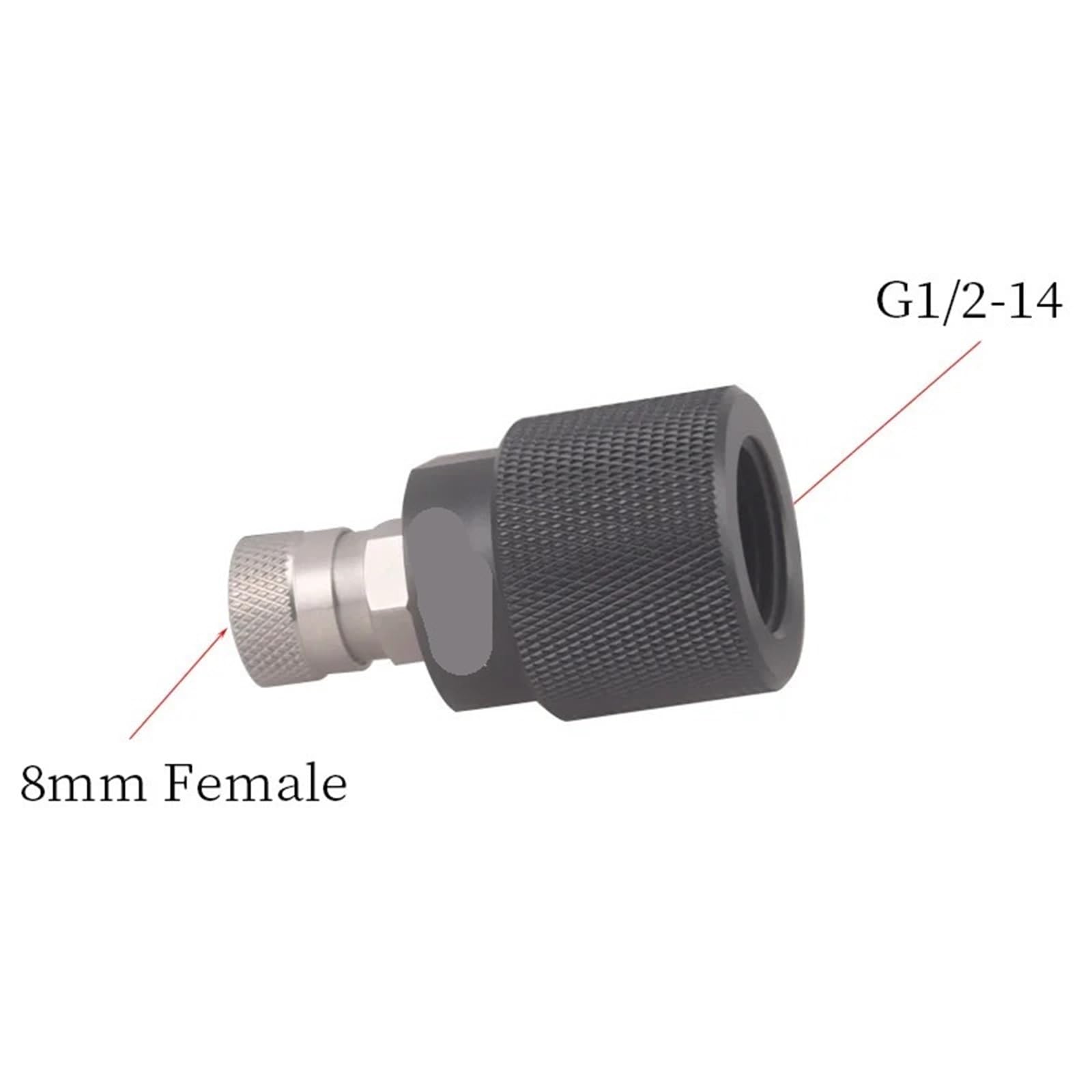 1 szt. czarny aluminiowy G1/2-14 8MM QD męski żeński szybkozłącze butli gazowej wypełnienie adapter złącza akcesoria do akwarium (męski)