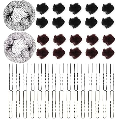 30 Piezas Redecilla Moño con Horquillas en Forma de U Cover