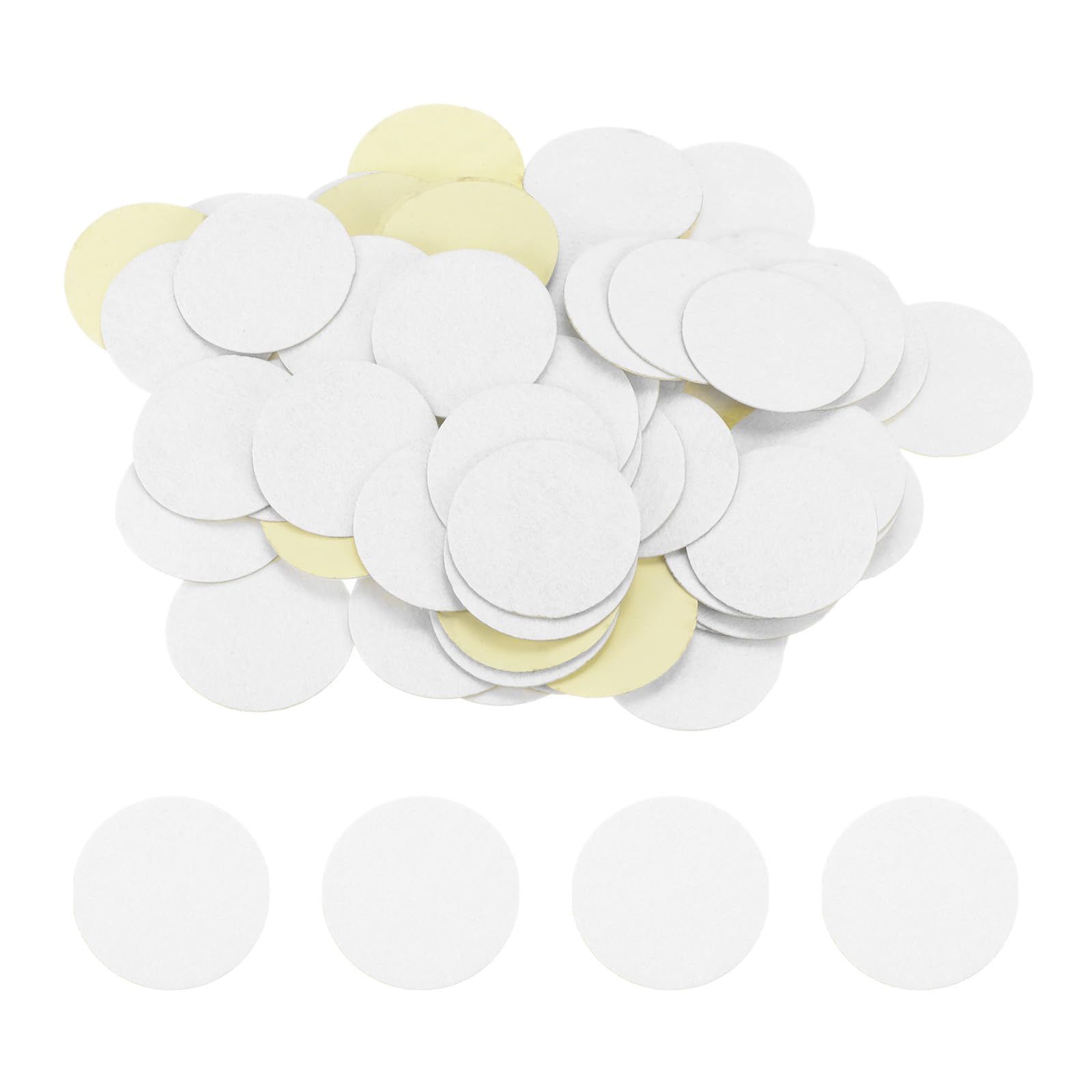 HARFINGTON 100pcs Round Adhesive Felt Circles, 45mm 1.8" Pre Cut Felt Craft Stickers Non-Woven Mini Felt Fabric Circles for DIY Sewing Handcraft Cut