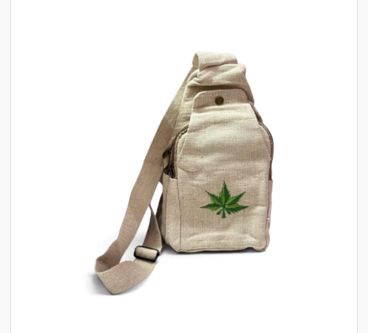fibergold himalayan hemp shoulder bag – organic handmade hemp bag for travel and daily use