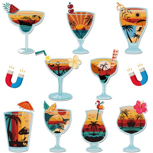 JAPBOR Retro Cocktail Cruise Magnets