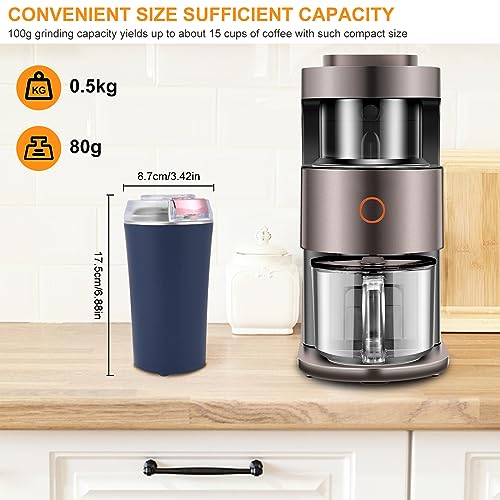 Image of Weinsamkeit Electric Coffee Grinder - 200W Multifunctional With Stainless Steel Blades, Overheating Protection, Portable for Beans