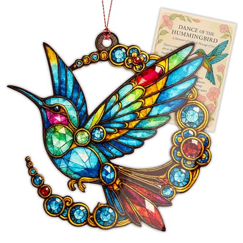 Hummingbird Gifts for Women - Decorative Hummingbird Keepsake Art Meaningful Nature Inspired Encouragement with Story Card Hummingbirds Valentines Birthday Thank You Teacher Gift