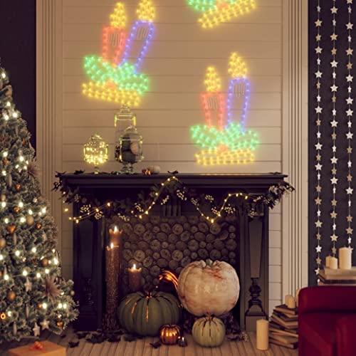 Xichuzi Silhouetten 2 STK. Weihnachtskerzen mit 144 L 70x42 cm,...