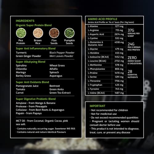 Image of Plantigo Pea Protein Powder 100% Plant Based, Brown Rice Protein Isolate, Flax Seeds, 21+ Organic Vegan Ingredients for Muscle Weight Gain for Men and Women - Travel Pack (Combo of 4 Flavors)