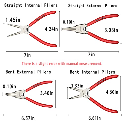 Tooleague 4 Pcs Snap Ring Pliers Set thumb #1