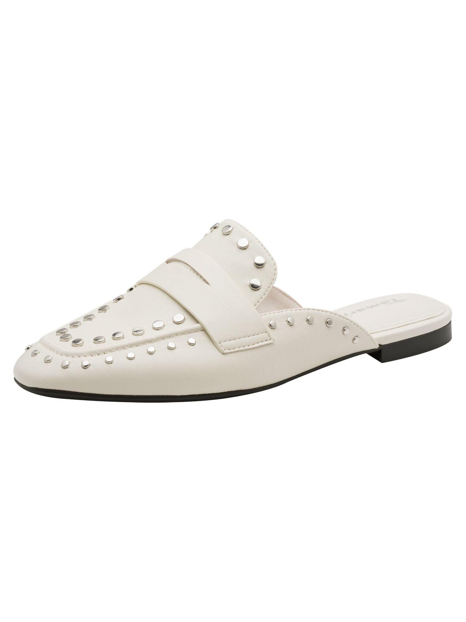 Tamaris Women's flat sabot white 4 UK
