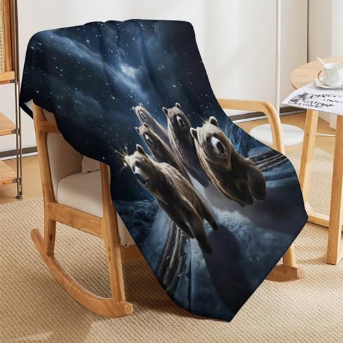 Couverture ours douce et couverture flannel polaire de séjour 130x180cm - 7