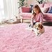 Pink Fluffy 4x6 Area Rugs for Bedroom Girls, Soft Washable Fuzzy Furry Shag Rug for Kids Room, Nursery, Dorm Decor, Cute Plush Carpet for Baby Toddler