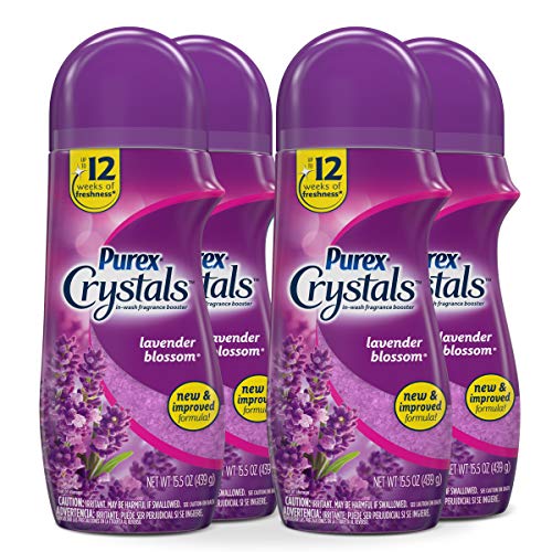 Purex Crystals In-Wash Fragrance and Scent Booster, Lavender Blossom, 15.5 Ounce, 4 Count