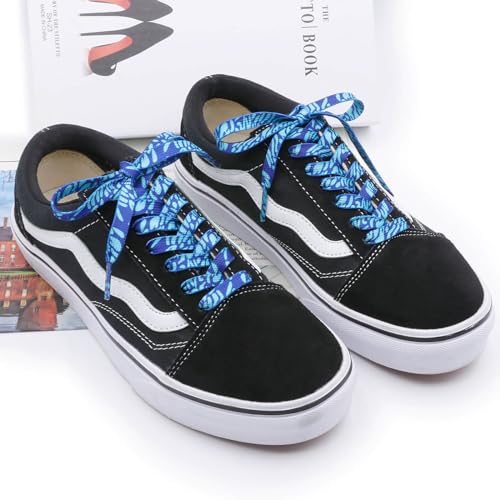 Image of Flat Colorful Shoelaces Gradient Rainbow Shoe Lace Shoestring 2 Pair