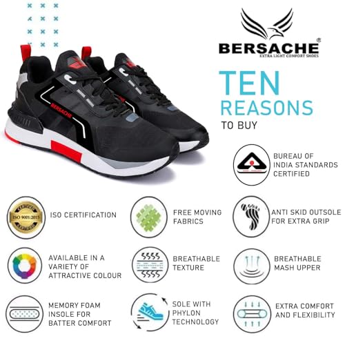 Image of BERSACHE Sneaker, Loafers,Casual with Extra Comfort Sneakers for Men(White)