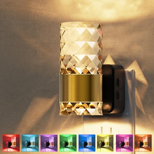 Image of L LOHAS LED Night Light, Night Lights Plug into Wall, 10-Color RGB Change Nightlights,10 /50 /100LM Adjustable Automatic Nightlights Plug in with Dusk to Dawn Sensor for Room Bathroom Hallway