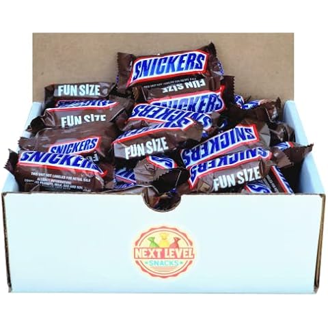 Snickers Fun Size Chocolate Caramel Candy Bars Bulk Box (Pack of 60) Cover