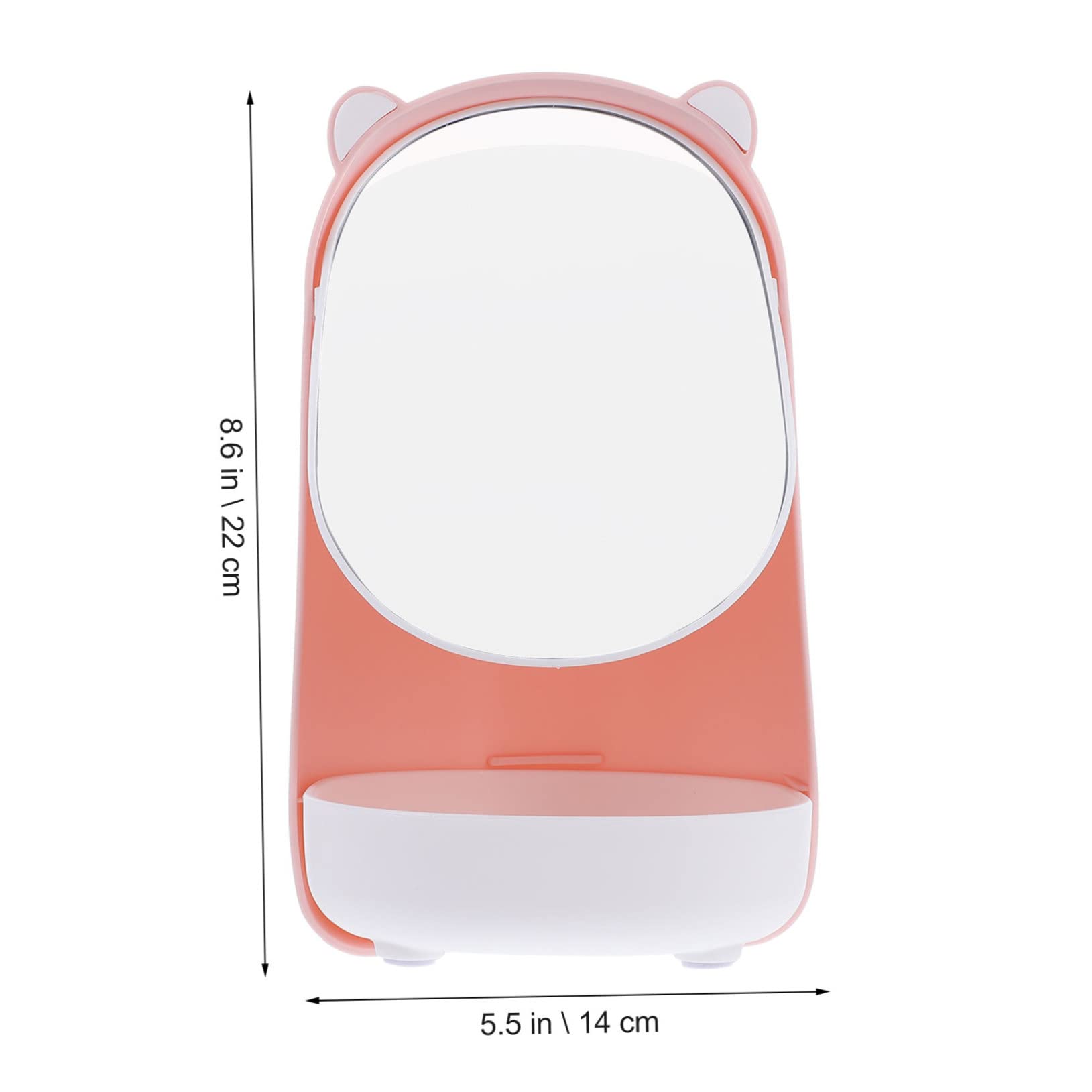 PACKOVE 1Pc Adjustable Bear Table Mirror for Women Compact Desktop Vanity Mirror for Makeup and Beauty Lightweight and Stylish Design for Bedroom and Office Use