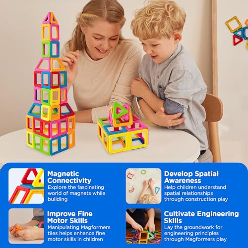 Magformers My First 54-Piece Rainbow Magnetic Tiles Set — view 3