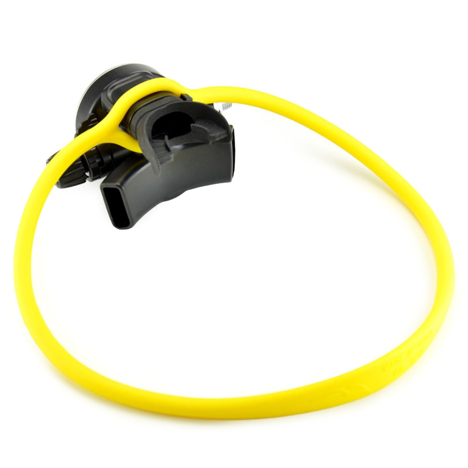 Collana in silicone con regolatore per immersioni subacquee, collare elastico per fase secondaria, comodo fermo per ingranaggi nero, 76 cm, giallo