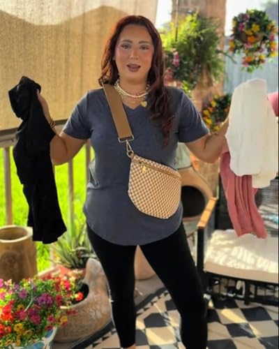 4 Pack Womens Tops Basic Summer V Neck T Shirts Short Sleeve Shirts Casual Loose Fit Tee Tops 2025 Trendy Clothes2