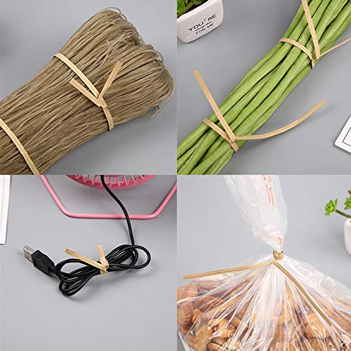 DSHE 1000 Pieces 5 Inch Kraft Paper Twist Ties, Paper Twist Ties, Bread Twist Ties, Candy Ties for Bags(Kraft Paper Brown) - Thumbnail 5
