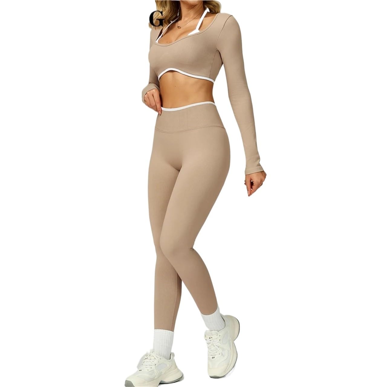 Set da yoga da donna Set da yoga 2 pezzi senza cuciture, tute palestra for donna, allenamento, abbigliamento sportivo, lungo sexy