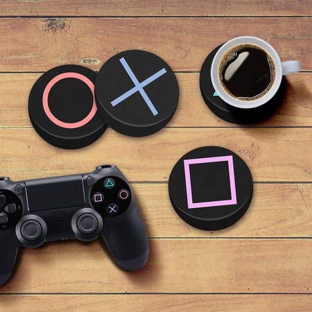 Porta Copos - Gamer Botões PS4 (4 peças)