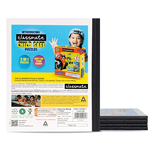 Image of Classmate Long Notebook - 140 Pages, Single Line(Pack of 12) Notebook - Single Line, 172 Pages, Pack Of 4