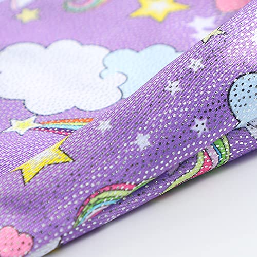 Leotards for Girls Gymnastics Toddler Dance Biketards Mermaid Unicorn Athletic Dance Wear Shiny Rainbow Blue Hotpink