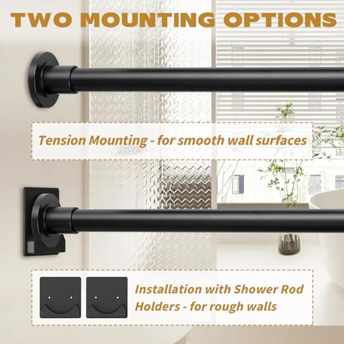 Thestoa Shower Curtain Rod Adjustable 30-80 Inch With Holder thumb #1