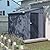 MUPATER Outdoor Storage Shed 4x8 ft, Garden Tool Storage Shed House, Metal Shed Kit for Backyard Lawn with Door and Lock, Grey