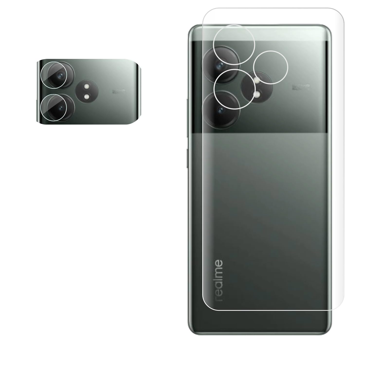KTCOO 2in1 Combo Screen Protector for Realme GT 6T 5G Camera Lens Nano Glass + Anti Scratch TPU Back Guard - |Back + Camera Guard| (B0DFH85B21) Amazon Price History, Amazon Price Tracker