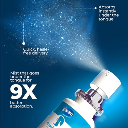 Image of Multivitamin Sublingual Oral Spray Supplement for Men & Women | Under the Tongue | 9x Better Absorption | Vitamin B12, Vitamin C, Vitamin D, Zinc & Selenium | Boosts Energy, Immunity & Overall Health | 20ml | 1 Month Supply