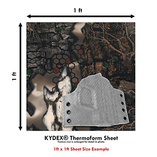 Image of KYDEX Thermoform Sheet - (P1 Texture) - (Infused Print) - (12in x 12in) - (Treezyn Camo - Late Seezyn) - (1 Sheet) - (for Holster Making & Hobby) - (USA Made)