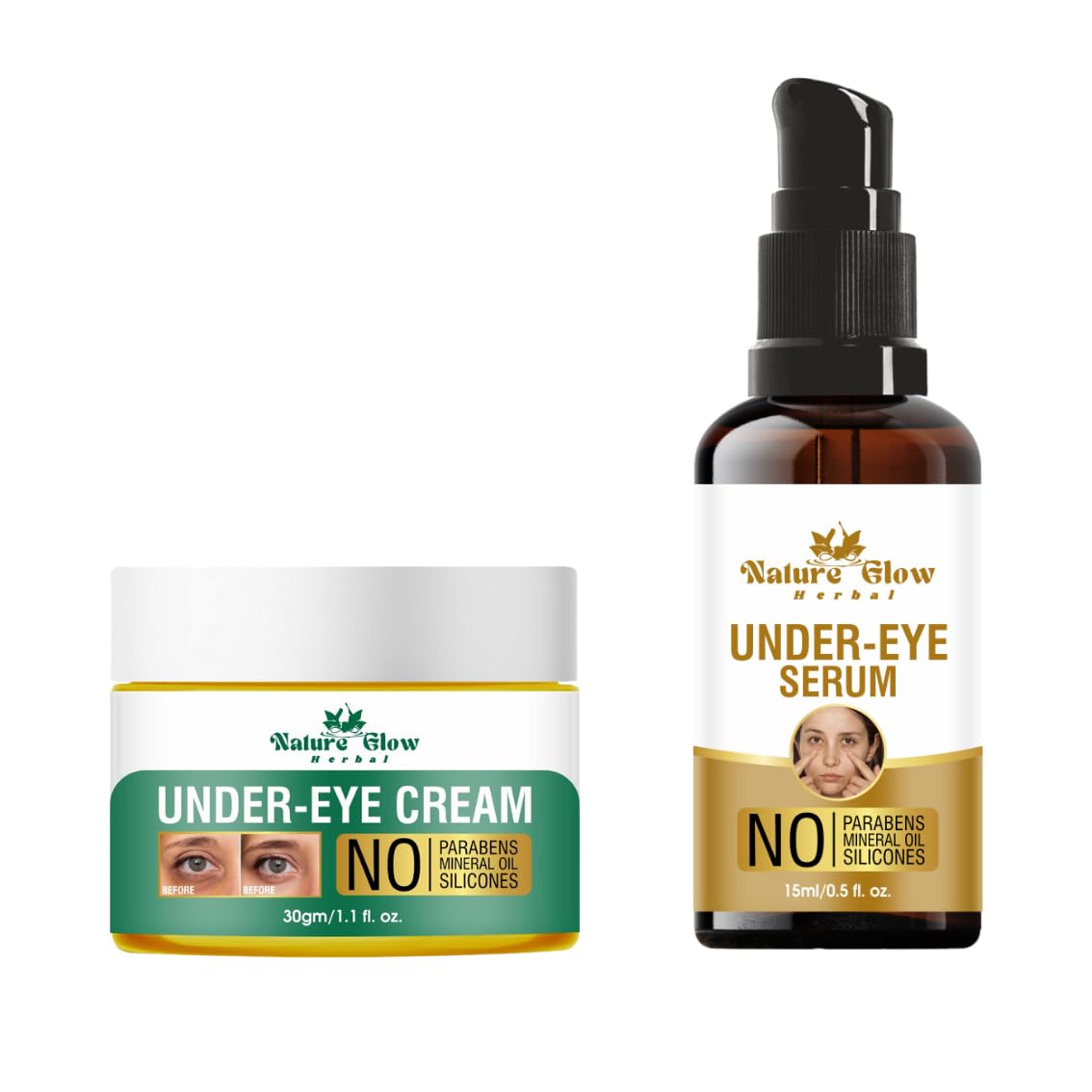 Under Eye Serum & eye cream - Brighten, Hydrate, and Rejuvenate | Dark Circle and Puffiness pack of 2-45GM-image-38