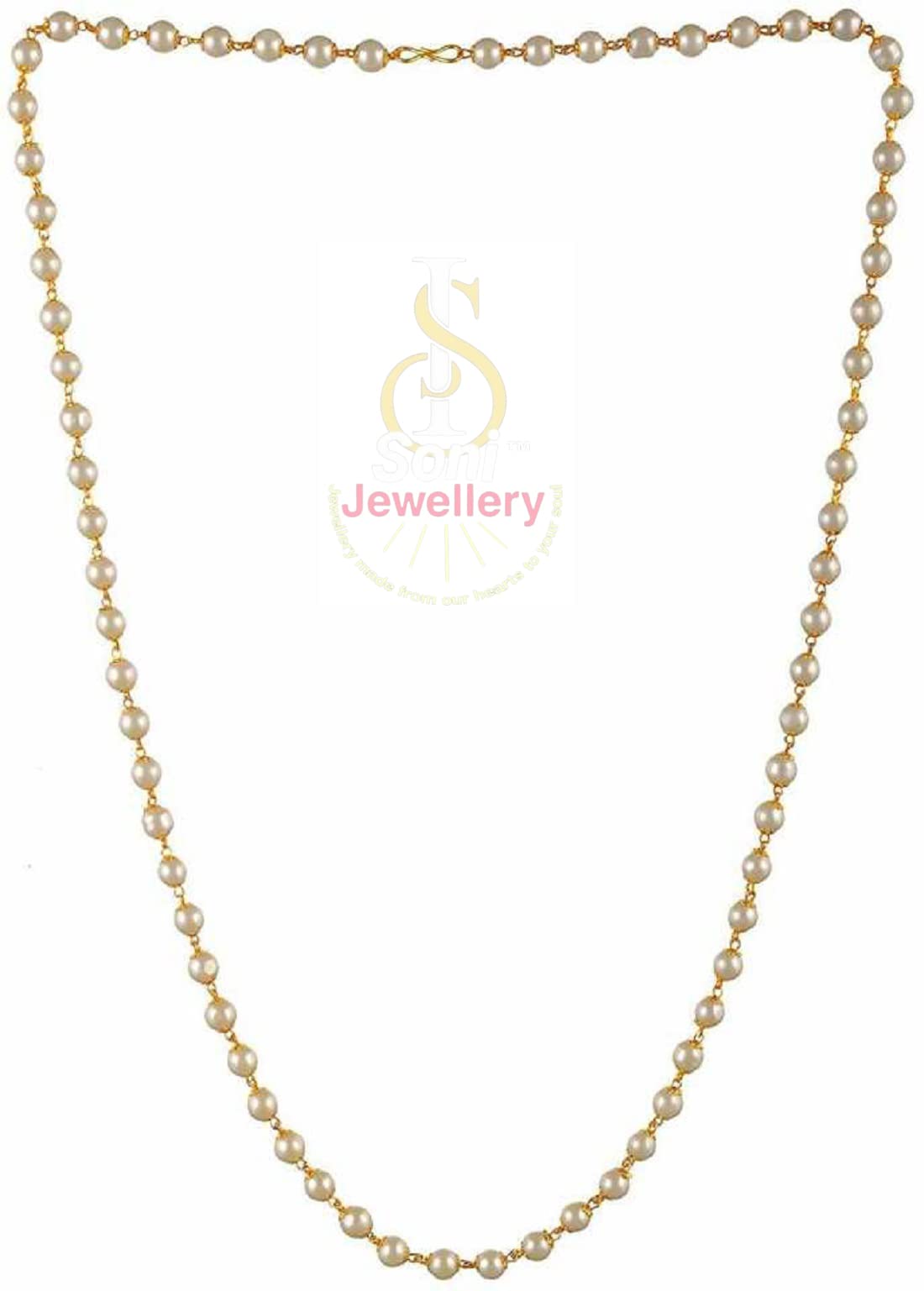 SONI DESIGNS Three Shades White Pearl Moti Mala Imitation Pearl 6mm Beads Size Strand Necklace Mala Set for Women (B0BZ8ZH9L7) Amazon Price History, Amazon Price Tracker