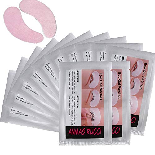 Baisidai 10 Pairs Under Eye Pads Patch Taps for DIY False Eyelash Lashe Extension (10 Pairs, Rose)