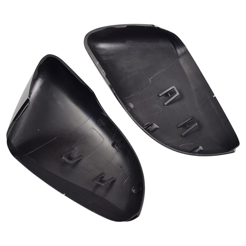 1 Paio Calotta Specchio Retrovisore a Sinistra Destra Coperchi a specchio laterale per Golf 6 MK6 T-ouran (Nero Brillante)