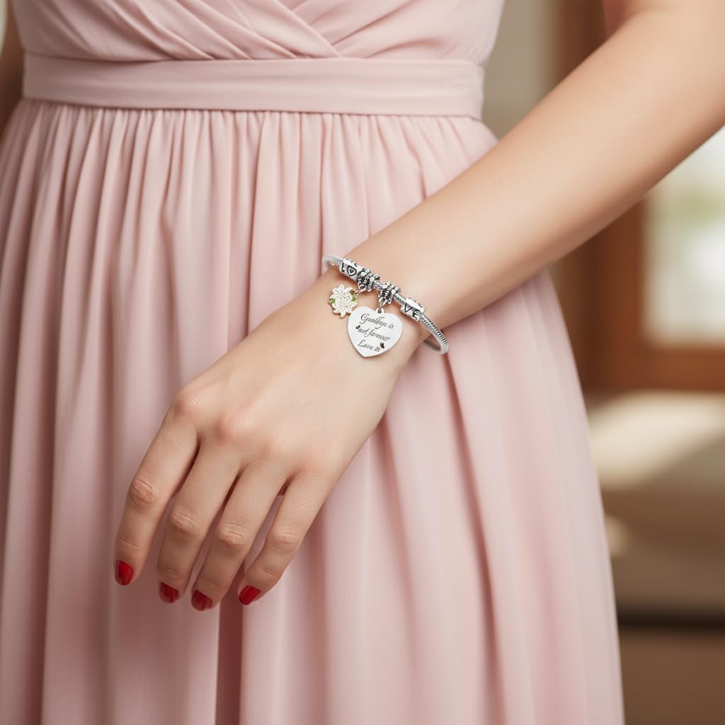 Aelciyue In Memory Of Loved One Gifts - Christmas Memorial Gifts Remembrance Bereavement Gift Ideas Pet Sympathy Grief Gift for Loss Of Loved One Lilies Flower Link Bracelet Keepsake for Loss Of Mom - Image 7