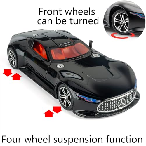 Modelo de auto iLooboo 1:24 AMG Vision GT Negro miniatura 5
