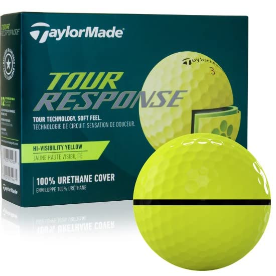 Taylormade 2022 Tour Response Yellow AlignXL Golf Balls