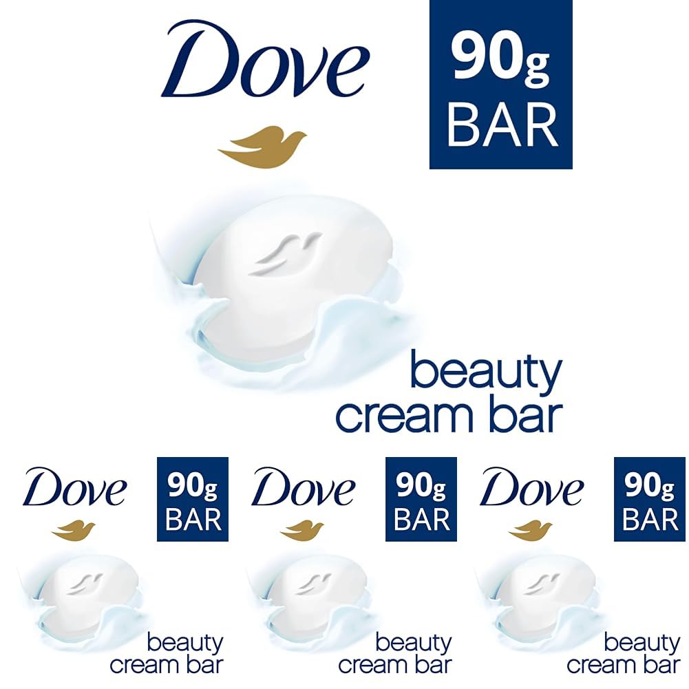 Dove Beauty Cream Bar Katı Güzellik Sabunu Original Nemledirici Etkili, 90 g (4 paketi)