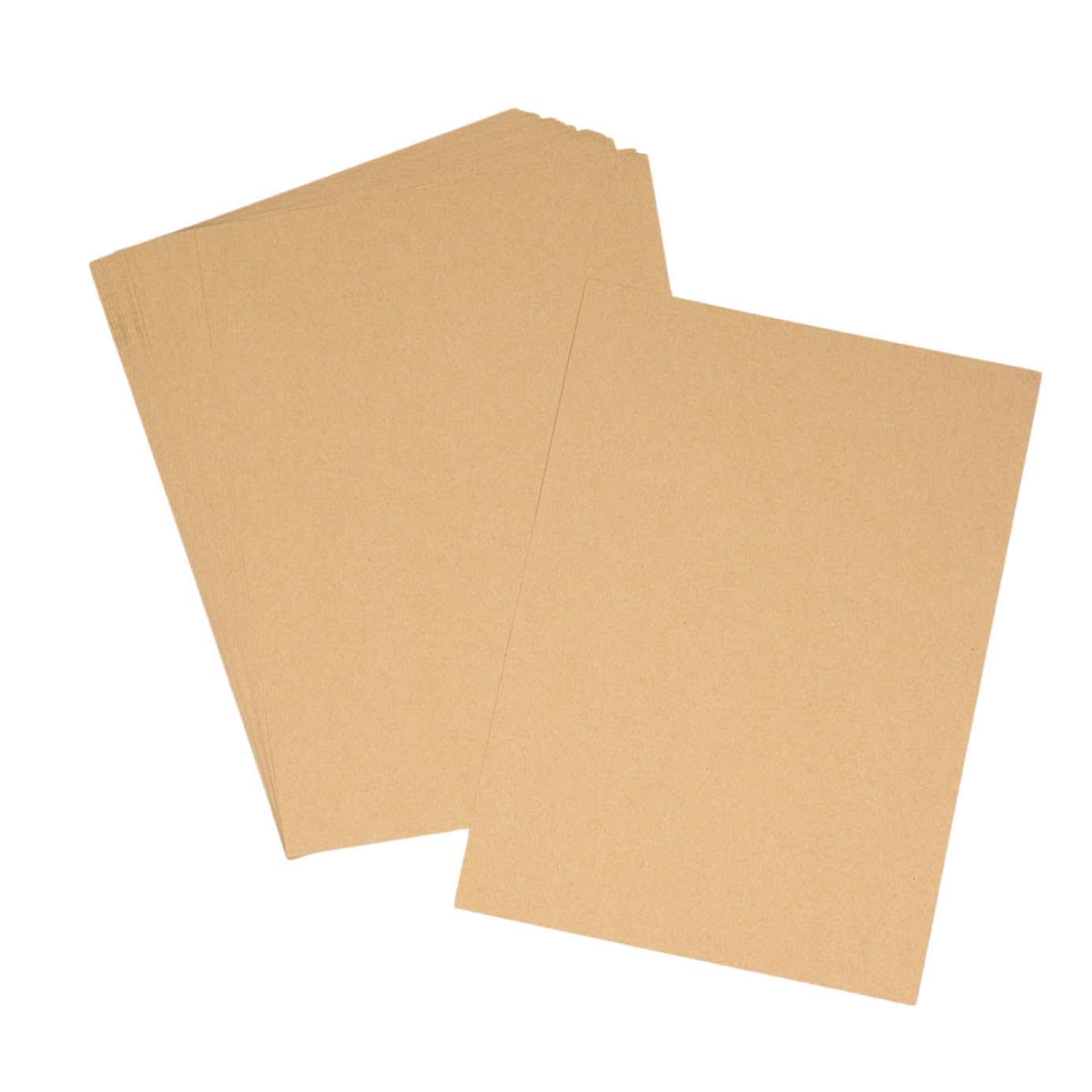 COLLBATH 100feuilles Papier Kraft Pour Emballage Pliage Et Impression Unies De Couleur Marron Traditionnelle