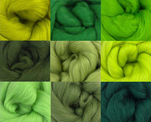 Merino Wool Tops Pack - Woodland Green (Pack of 9)