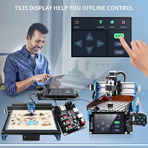 Makerbase Mks Dlc32 Laser Engraver Diy Desktop Engraving Machine Mainboard Upgrade Offline Controller 32Bits Esp32 Wifi Tft Touch Screen Color Display Ts35 Lightburn Lasergrbl Phone App Web Control #TOP1