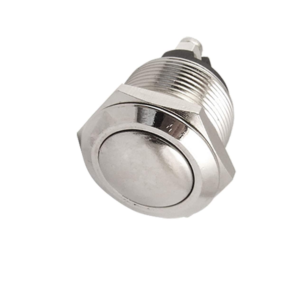 Aexit Off-(ON) NO Switches 19mm Metal Momentary Push Button Switch 2 Screw Terminals 2A Pushbutton Switches 36V DC