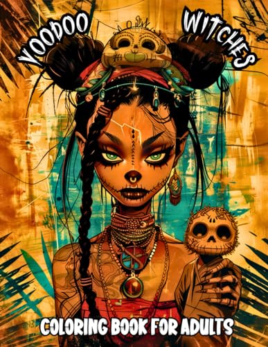 Voodoo Witches Coloring Book for Adults: Black Dark Magic and Women Witchcraft Designs, Intricate Creepy and Scary Gothic Fantasy Patterns for Stress ... Inner Coloring Witch Revel in the Shadows! image 2