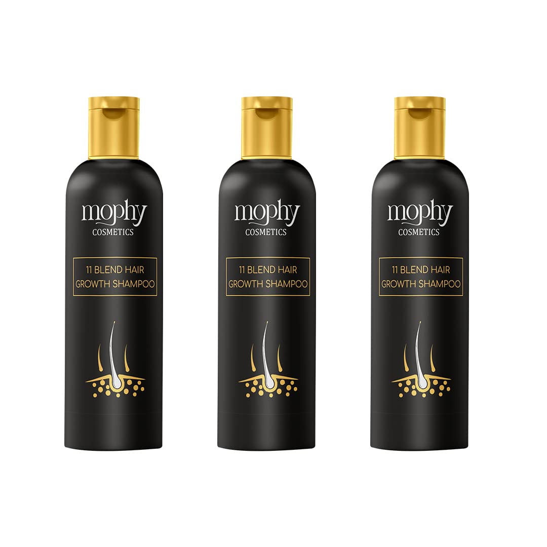 mophy 11 Blend Hair Growth Shampoo (100ml) for Hair Growth, Longer and Strong Hair Made With Natural ingredients for Men & Women (Pack of 3)