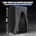 Portable Recording Booth Sound Booth for Recording Echo-Free Vocals Complete Home Recording Studio Foldable Vocal Booth with Travel Bag for Voiceovers, Podcasts & Music (XL Booth)