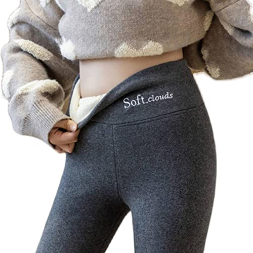 Legging forrada de lã | Leggings Soft Clouds Fleece Para Mulheres,Calça justa para clima frio, gross