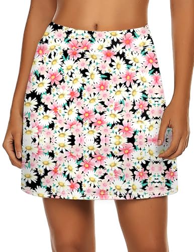 Ekouaer 20 Knee Length Skorts Tennis Tkirts for Women Tennis Tennis Tkirts Athletic Golf Skorts Casual Workout Skirt with ShortsL