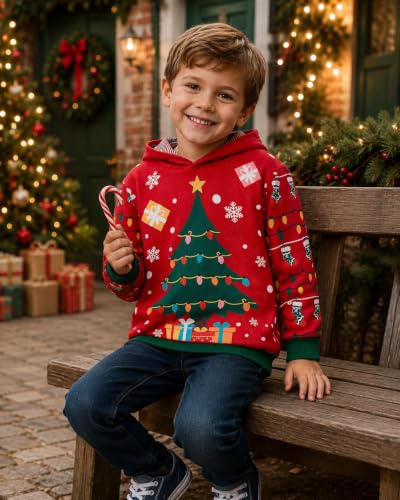 Image of Akyzic Baby Boys Dinosaurs Hoodie Boys Shark Pullover with Pocket Kids Truck Warm Sweatshirt Sweater
